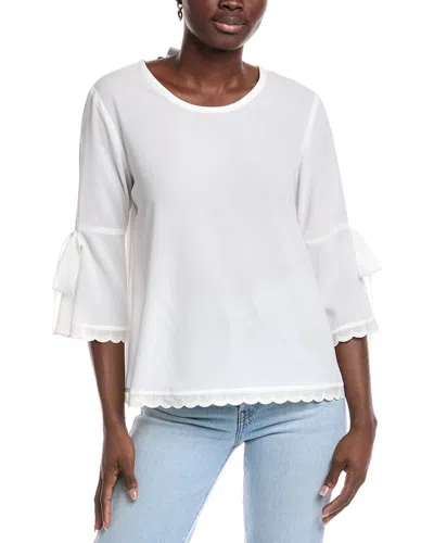 Sara Campbell Lacey Blouse In White