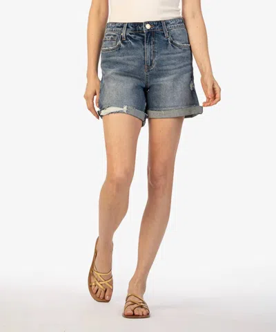 Kut From The Kloth Taylor High Rise Shorts In Assembled In Blue