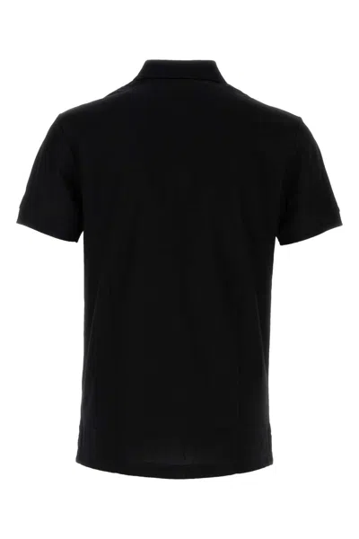 Burberry Eddie Tb Polo Shirt In Black