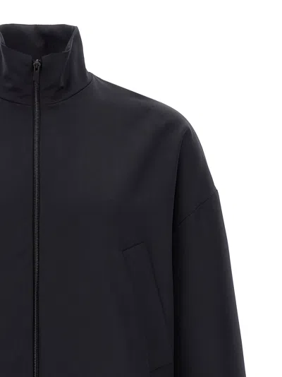 Fear Of God High-necked Jacket With Ribbed Cuffs And Hem In Blue