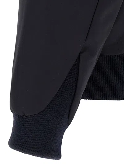 Fear Of God High-necked Jacket With Ribbed Cuffs And Hem In Blue