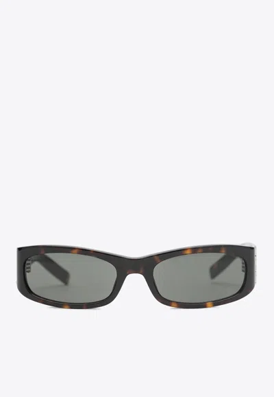 Saint Laurent Cassandre Rectangular Sunglasses In Multi