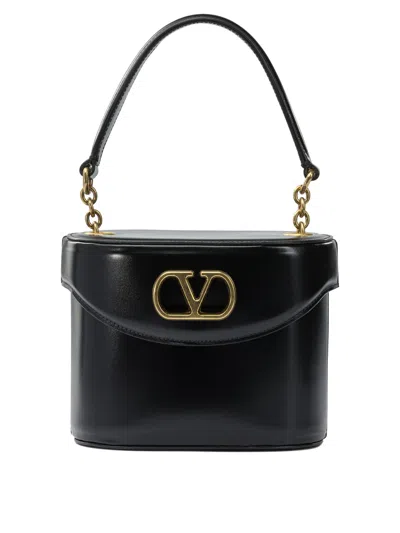 Valentino Garavani Vain Vanity Bucket Leather Crossbody Bag In Black