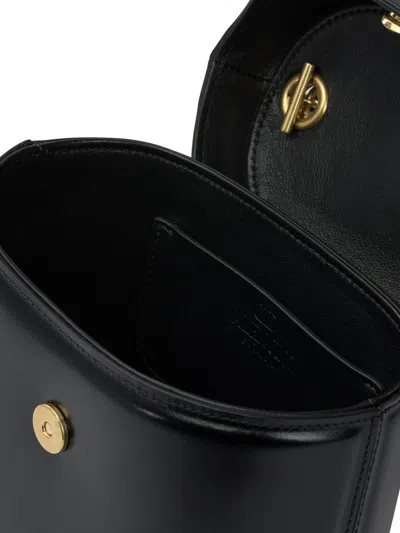 Valentino Garavani Vain Vanity Bucket Leather Crossbody Bag In Black