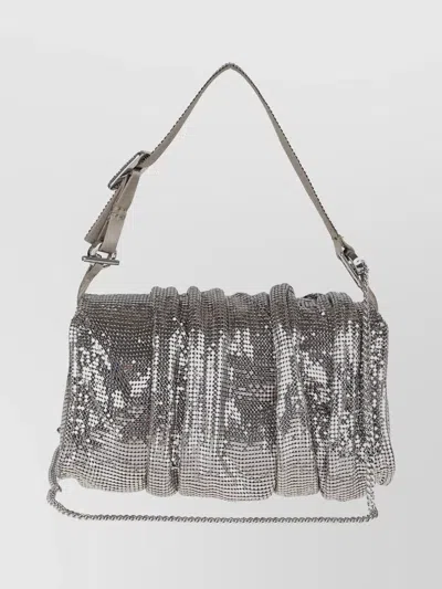 Benedetta Bruzziches Adjustable Chain Shoulder Bag Iris Mercury