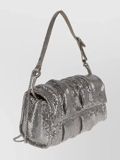 Benedetta Bruzziches Adjustable Chain Shoulder Bag Iris Mercury