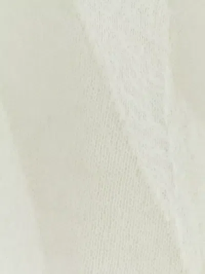 Gimaguas Two-tone Nylon Blend Fuzzy Dress In White