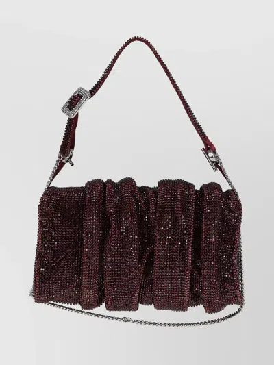 Benedetta Bruzziches Iris Miss Crystal-embellished Shoulder Bag In Purple
