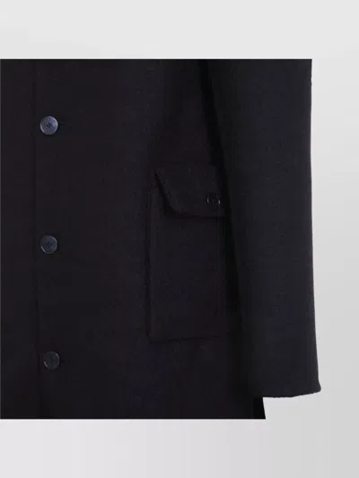 Givenchy Coat Wool Virgin Central Vent In Black