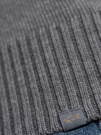 Paul & Shark Cozy Turtleneck Sweater Long Sleeves In Gray