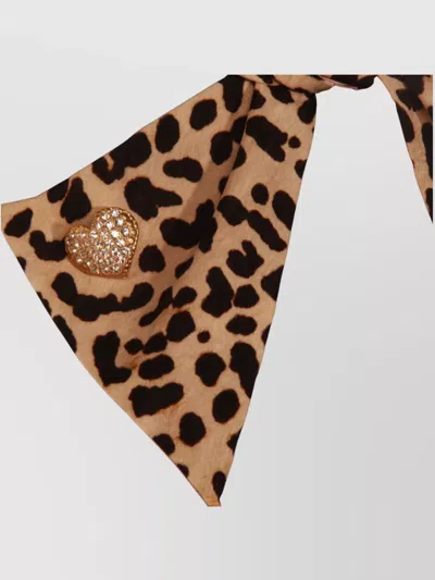 Valentino Black Crepe Couture Dress With Animal-print Bow