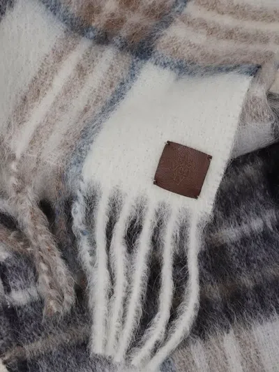 Eleventy Plaid Pattern Alpaca-wool Blend Scarf In Multi