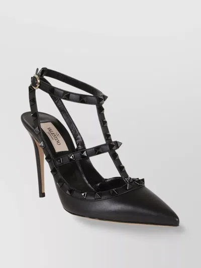 Valentino Studded Leather Decollete Pumps In Black