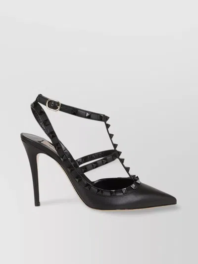 Valentino Studded Leather Decollete Pumps In Black