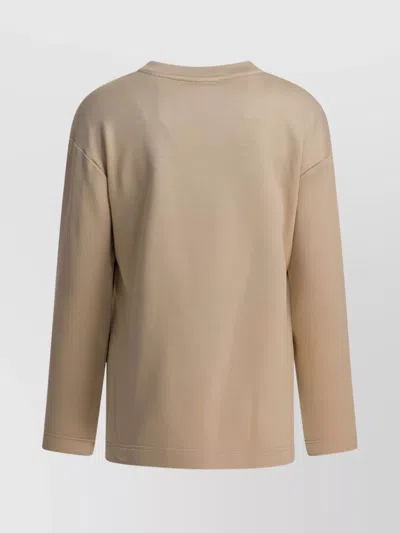 Max Mara Maxmara Women Berma - Silk And Cotton Sweatshirt In Neutral