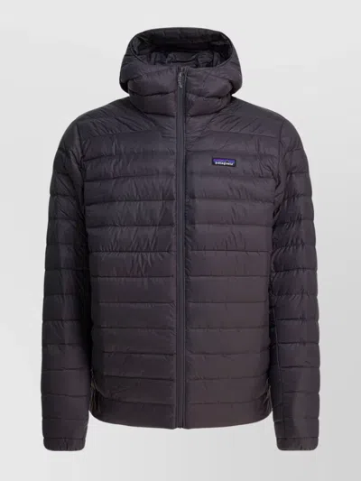 Patagonia Down Sweater Jacket With High Collar In Black