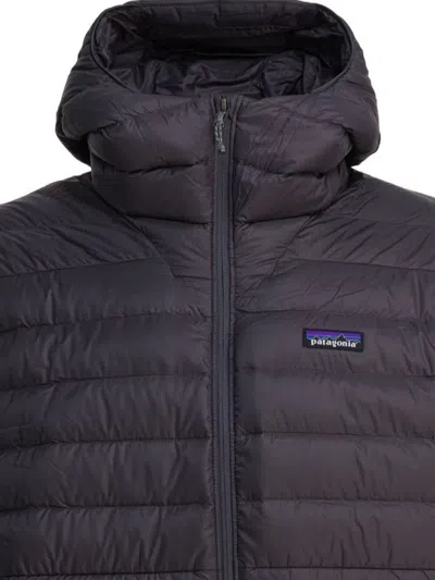 Patagonia Down Sweater Jacket With High Collar In Black