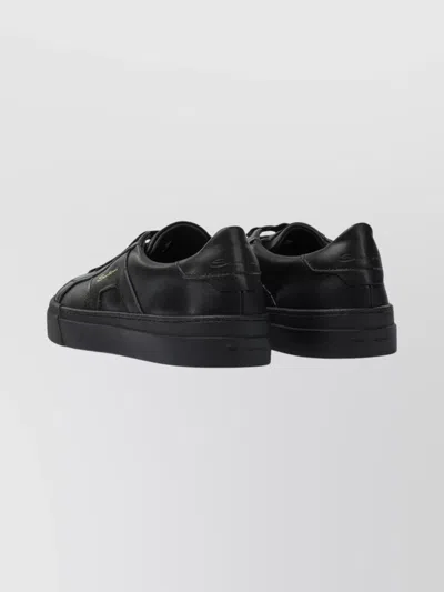Santoni Men's Black Leather Dbs Oly Sneaker In Black