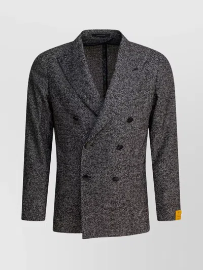 Tagliatore Double-breasted Jacket Front Pockets In Gray