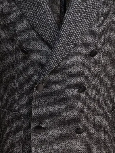 Tagliatore Double-breasted Jacket Front Pockets In Gray