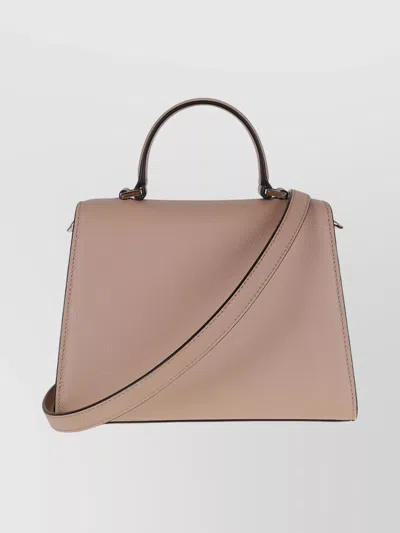Valentino Small Structured Tote Top Handle In Brown