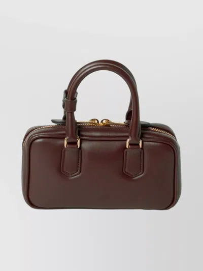Miu Miu Soft Padded Shoulder Bag And Handles In Brown