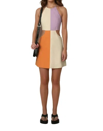 Amylynn Color Block Chaos Dress In Multicolor In Multi