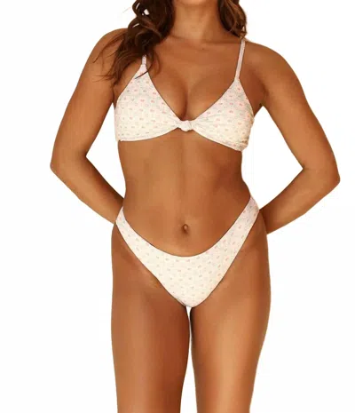 Dippin Daisys Women's Zen Knotted Triangle Bikini Top In Seashell Siren In Multi