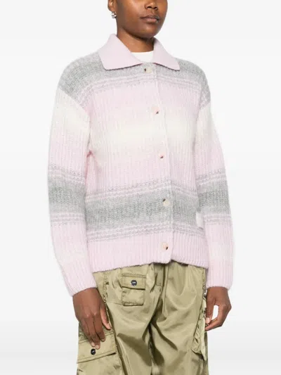 Kenzo Long Sleeve Cardigan In Pink