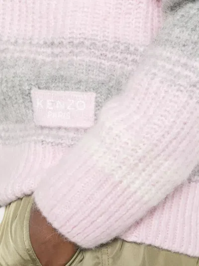 Kenzo Long Sleeve Cardigan In Pink