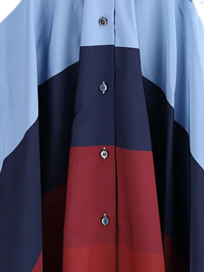 Sara Roka Chemisier Dress In Blue