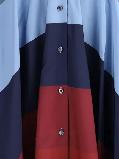 Sara Roka Chemisier Dress In Blue