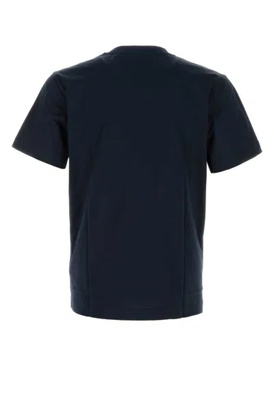 Burberry Logo Cotton T-shirt In Blue