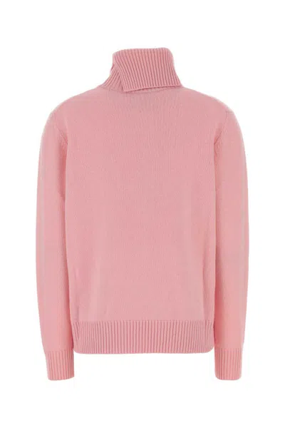 Givenchy Turtleneck Logo Wool-cashmere Sweater In Pink
