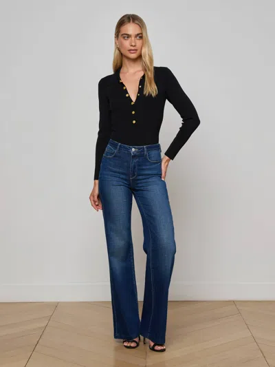 L'agence Elisabetta Knit Bodysuit In Black