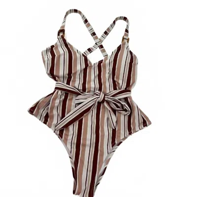 Cupshe Striped One Piece In Multi In Multi