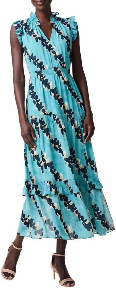 Nic + Zoe Rolling Reef Maxi Dress In Green