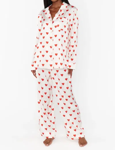 Show Me Your Mumu Classic Pajama Set In Queen Of Hearts In Multi