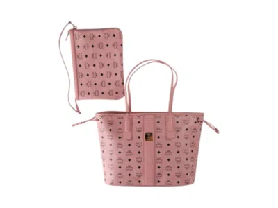 Pre-owned Mcm Liz Vi Medium Shopper In Soft Pink