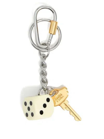 Bimba Y Lola Dice-shaped Keyring In Metallic