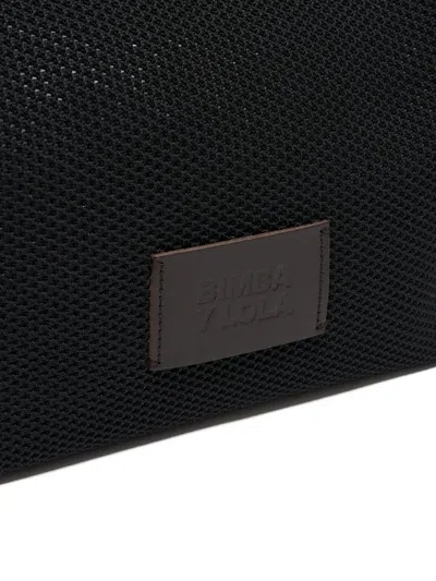 Bimba Y Lola Medium Flyknit Shoulder Bag In Black