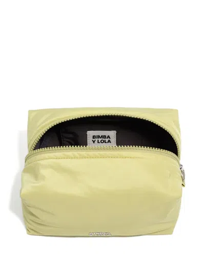 Bimba Y Lola Large Zipped Make-up Bag In Yellow