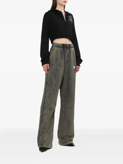 We11 Done Patch-pockets Track Pants In Gray