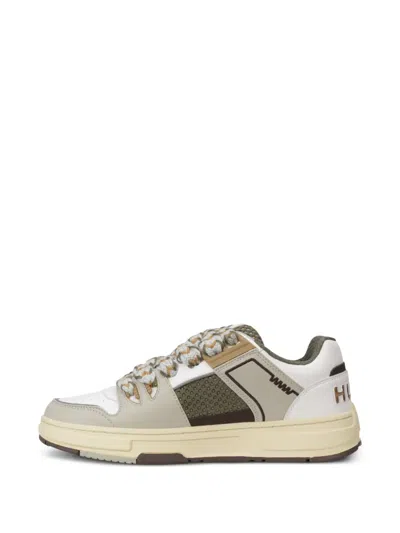 Hugo Boss Lace-up Panelled Sneakers In Multi