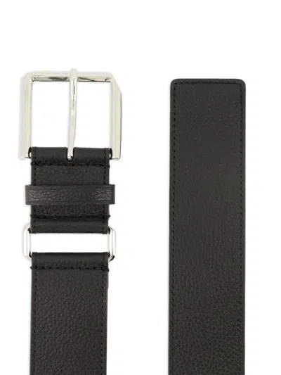 Givenchy Men Long Leather Belt In Black