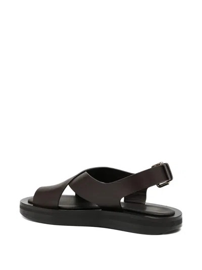 Co Collection Leather Platform Sandals In Blue