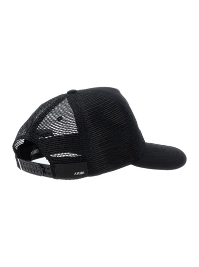 Amiri Black Baseball Cap With Maxi Logo On The Front In Cotton Man In Black