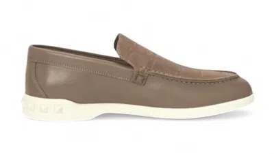 Pre-owned Valentino Garavani Men's Valentino Slipon Sneakers In Brown