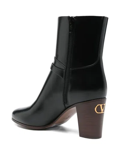 Valentino Garavani Valentino Rockstud 75 Leather Boot In Animal Print