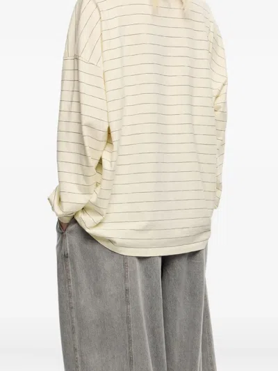 Bimba Y Lola Logo-print Striped T-shirt In Blue